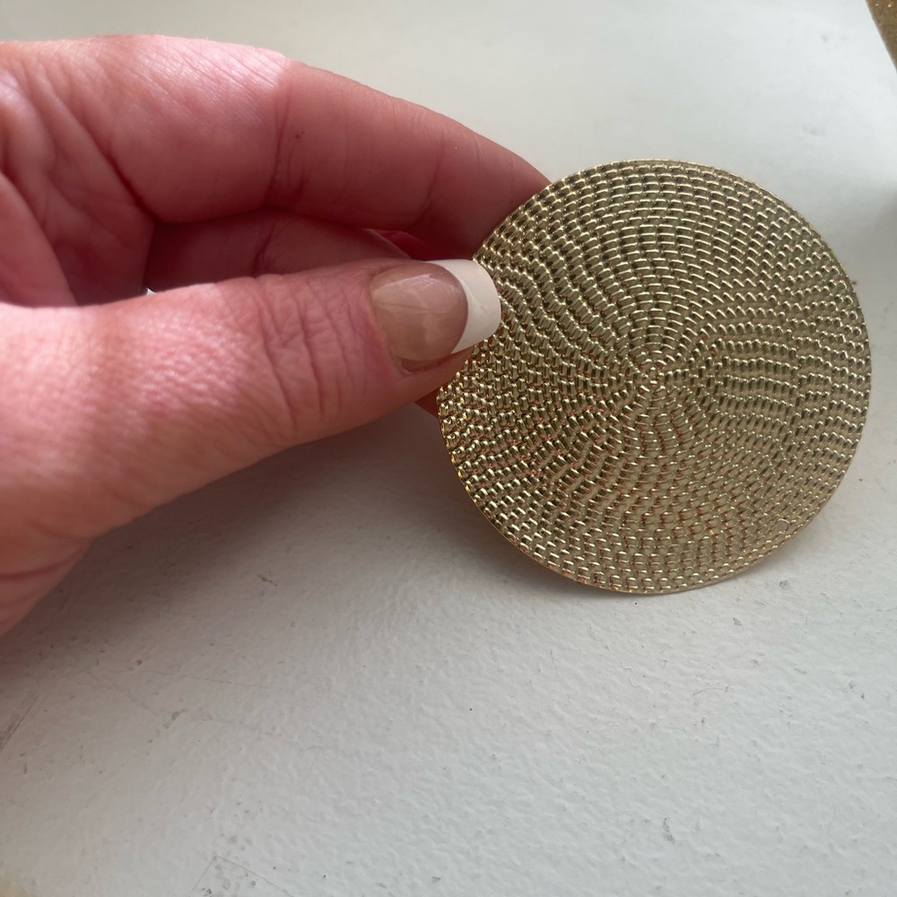 Gold Textured Statement Ring - image 5